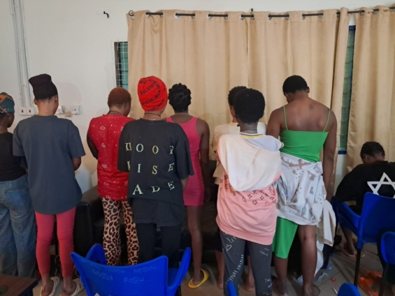 39 Nigerians Arrested in Sex Trafficking Sting in Upper Denkyira West