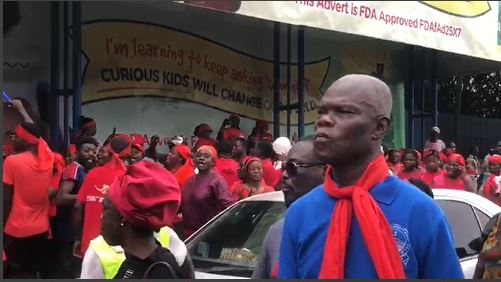 GPRTU Stages Massive Demo in Accra Over Alleged Lorry Station Land Takeover