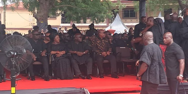 Mahama, Akufo-Addo, Kufuor Join National Leaders in Kumasi for Asantehemaa’s Funeral