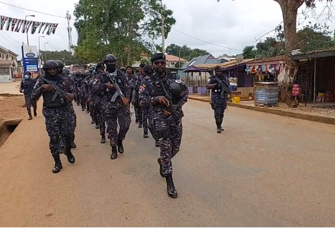 Police Hold Assurance Parade in Akwatia Ahead of By-Election