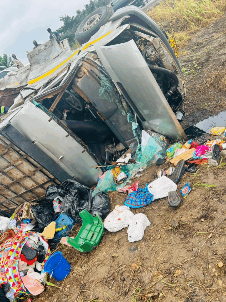 Seven Confirmed Dead in Nkawkaw–Accra Highway Crash Involving Sprinter Bus and Cargo Truck