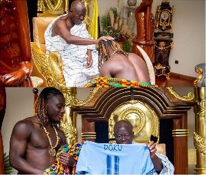 “The Only King in Ghana” – Fans React as Jeremy Doku Visits Otumfuo